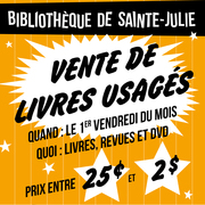 Vente de livres usagés à la bibliothèque